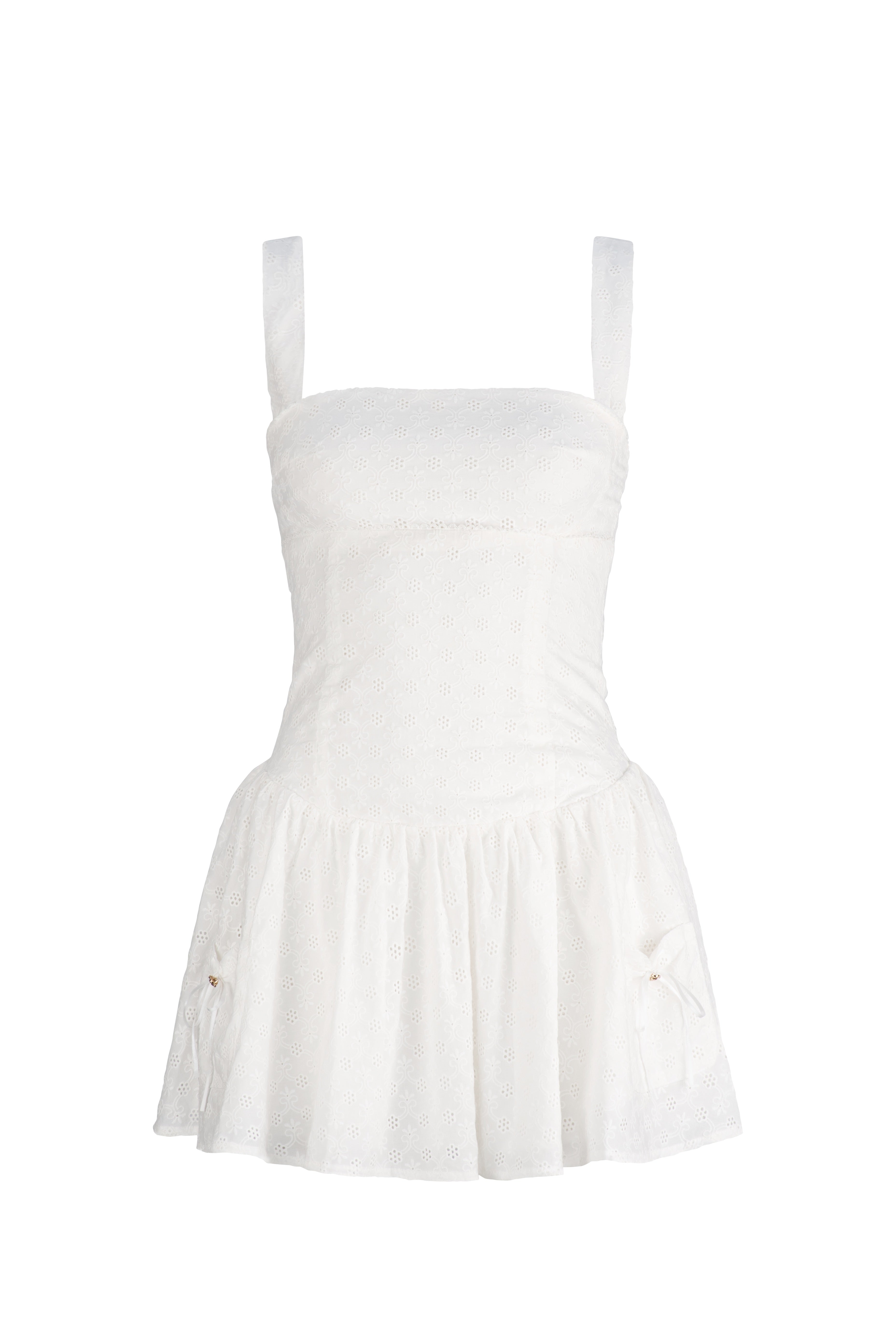 Madeleine Mini Dress | White Anglaise