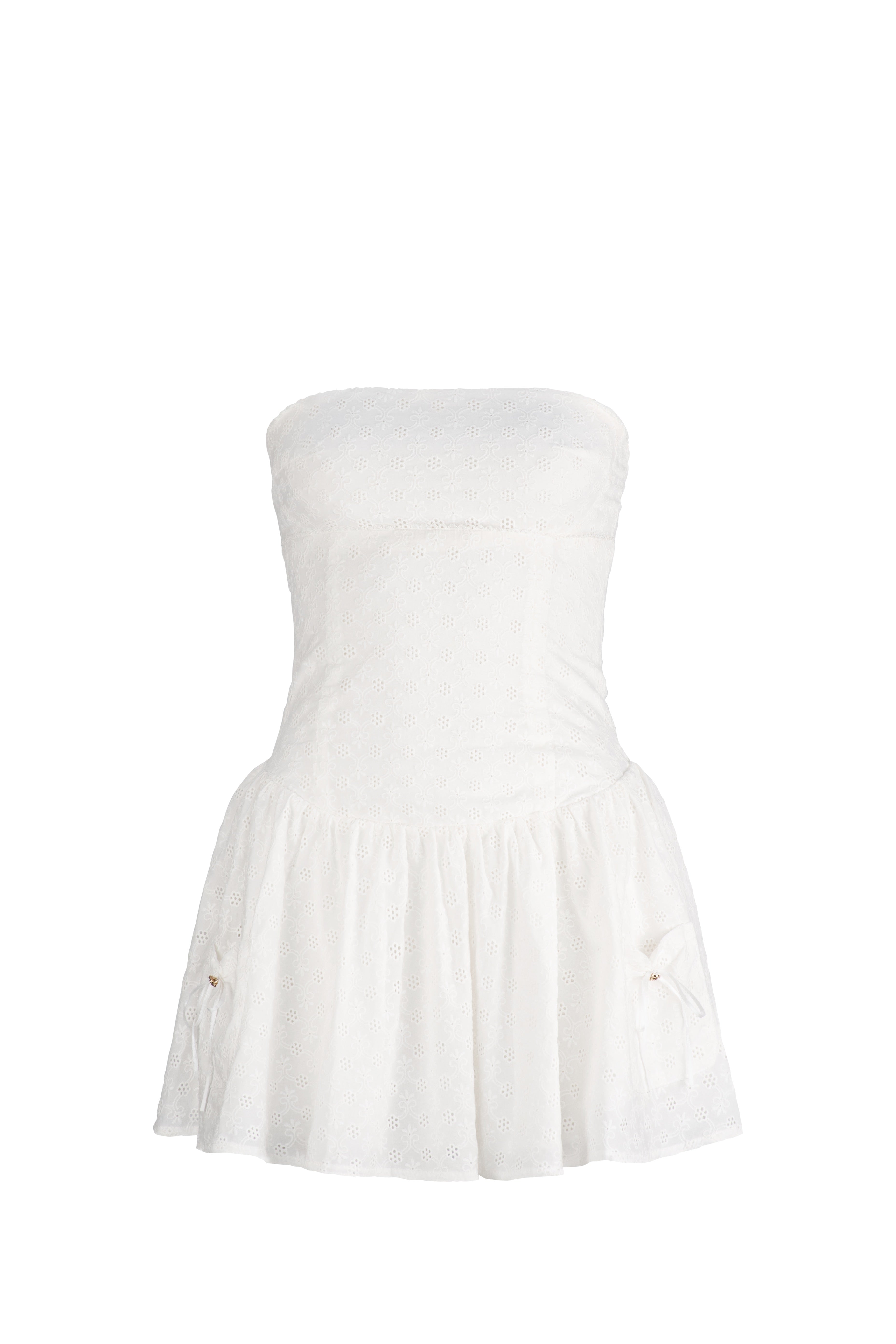 Madeleine Mini Dress | White Anglaise