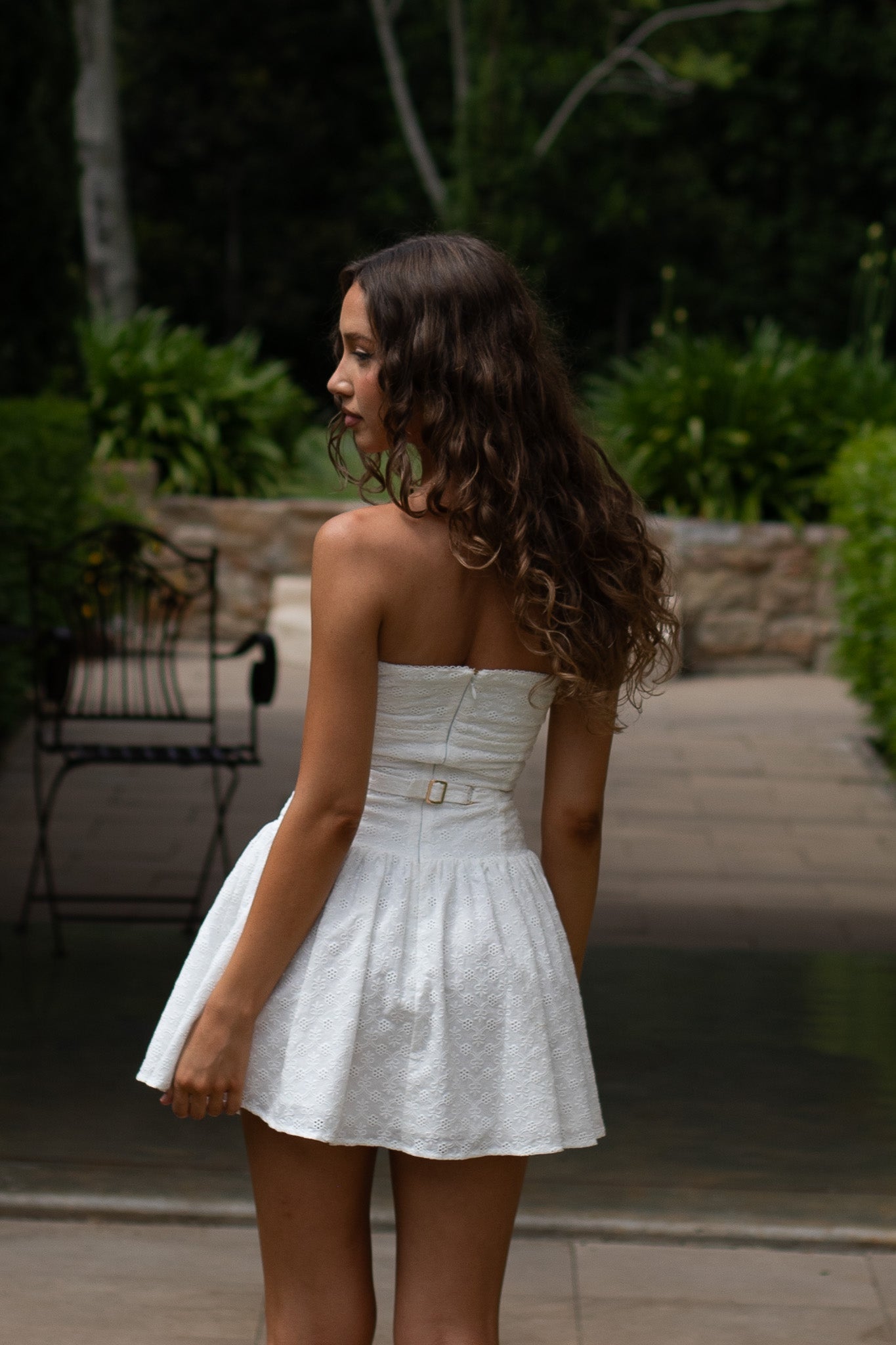 Madeleine Mini Dress | White Anglaise